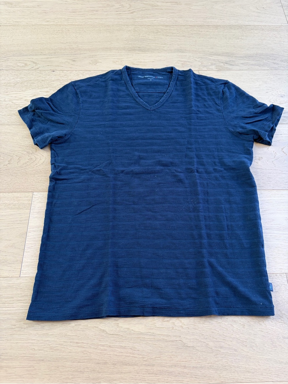 John Varvatos Navy V-Neck Short Sleeve Tee
